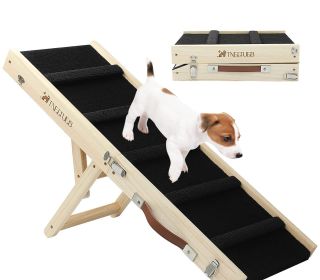 Wooden Adjustable non slip foldable dog ramp