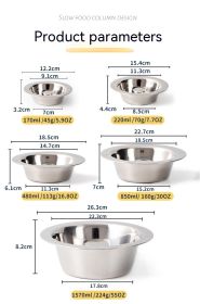 Pet Slow Food Stainless Steel Bowl And Tableware (Option: XXL-Stainless Steel)