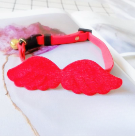 Dogcat Collar Bell Angel Wings Adjustable Collar (Option: Red-XS Code)