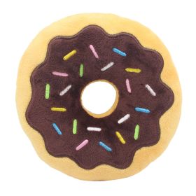 donut delight plush toy (Color: Brown)