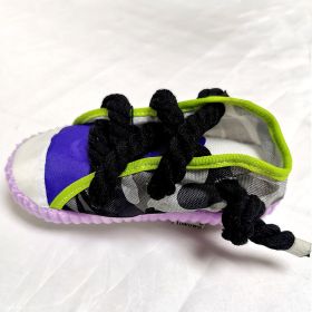 "Pawsome Plush Shoe" chew toy (Option: Black Rope Purple)