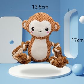 "Cuddly Critter Companions" adorable plush toys for dogs (Option: Brown Monkey-Sounding)