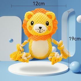 "Cuddly Critter Companions" adorable plush toys for dogs (Option: Yellow Little Lion-Sounding)