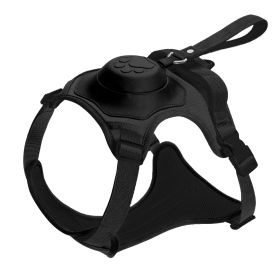 Pet Harness Vest-style Explosion-proof Dog Hand Holding Rope (Option: Black-M)