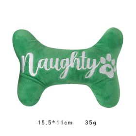 Christmas dog chew toy plushies (Option: Green Bone)