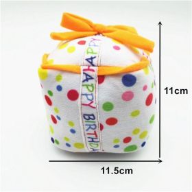 fun birthday plush squeakers (colour: Gift box)