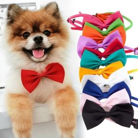 Dogs Accessories Pet  Dog  Necklace Adjustable Strap for Collar Pet Dog Bow Tie Puppy Bow Ties Dog Pet Supplies (Color: Purple)