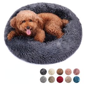 Soft Dog Bed Cat Beds Cat Sleeping Plush Mat Cushion Kitten Nest Sofa Kennel For Puppy Colorful Fluffy Warm Comfortable Pet Bed (Color: Pink)