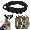 Tactical Pet Collar; Dog Collar With Handle; Military Heavy Duty Dog Collars For Medium Large Dogs