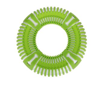 Pet Life Flex Bark Flexible Frisbee Extreme Toy (Color: Green)