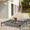 Portable Elevated Outdoor Pet Bed with Removable Canopy Shade