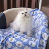 1 Pack 2 Blankets Super Soft Fluffy Premium Cute Elephant Pattern Pet Blanket Flannel Throw for Dogs