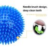 Pet Dog Toys Cat Puppy Sounding Toy Polka Tooth Cleaning Ball TPR Training Pet Teeth Chewing Toy Thorn Balls Accessories