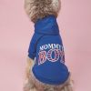 Pet Hoodie For Small & Medium Dogs; "Mommy's Boy" Pattern Dog Hoodie; Winter Pet Apparel