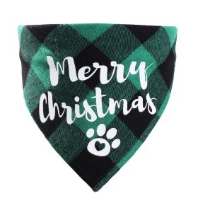 Christmas Pet Saliva Towel DIY Dog Triangle (Option: Green 2-M 20to42cm)