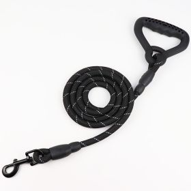 Large Dog Golden Retriever Samoyed Husky Lengthened Dog Rope Leash (Option: Black 150cm-10mm)