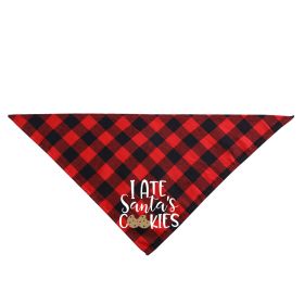 Christmas Pet Saliva Towel DIY Dog Triangle (Option: Red 9-L 25to48cm)