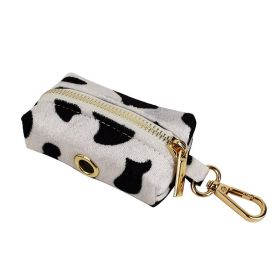 New Cows On White Background Dog Collar Bow Dog Back Suit (Option: Dog Poop Bag-M)