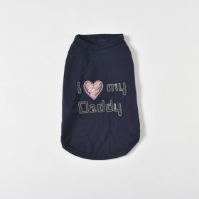 Fashion Personalized Dog Cartoon Vest (Option: Navy Blue-XXL)