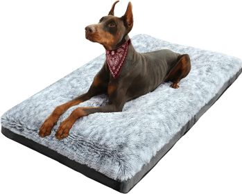 Kennel Cat Dogs The Shaggy Bed Dog Cage Cushion Warm (Option: Gradient Gray-XL)